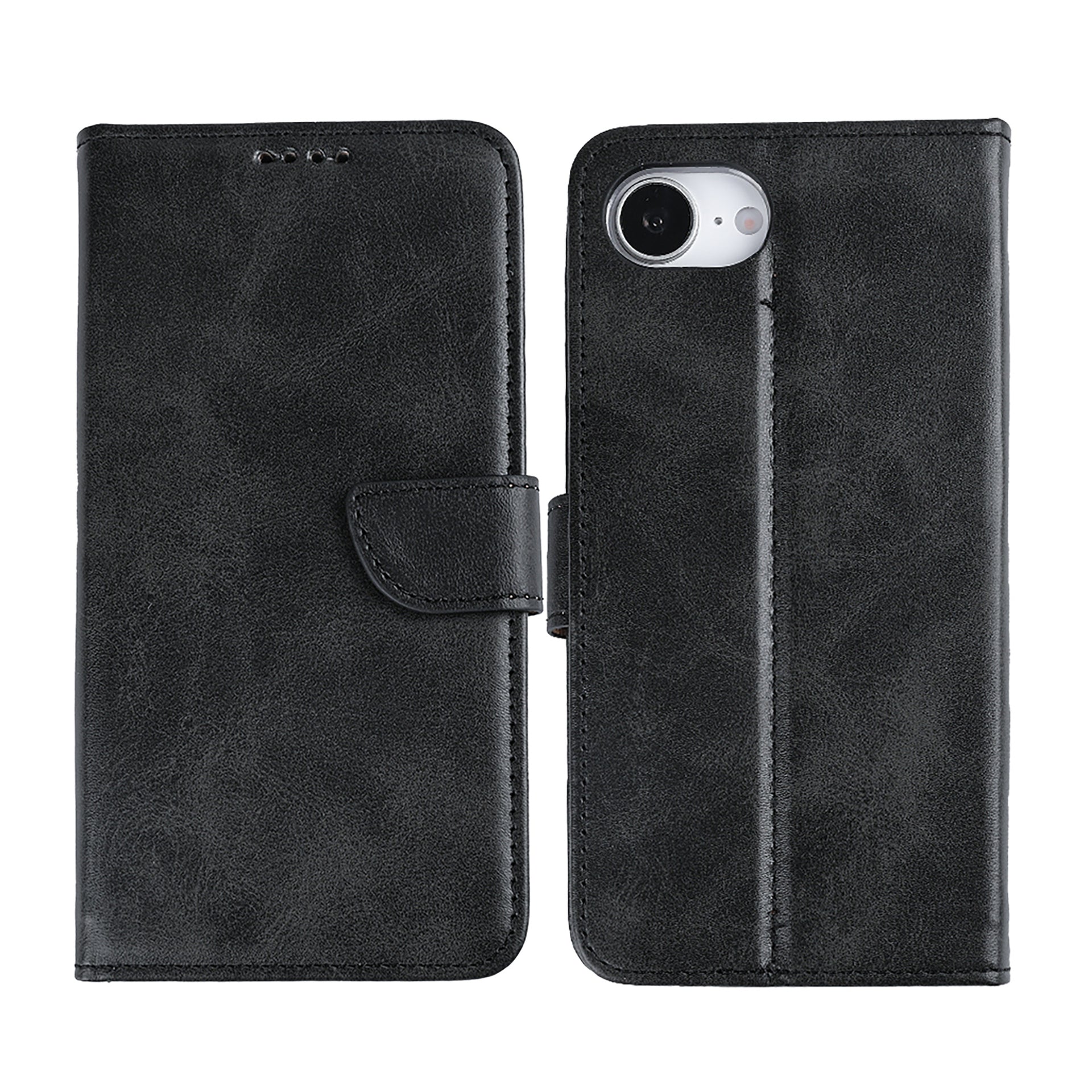 Rixus Bookcase For Apple iPhone 16e, 17e Black