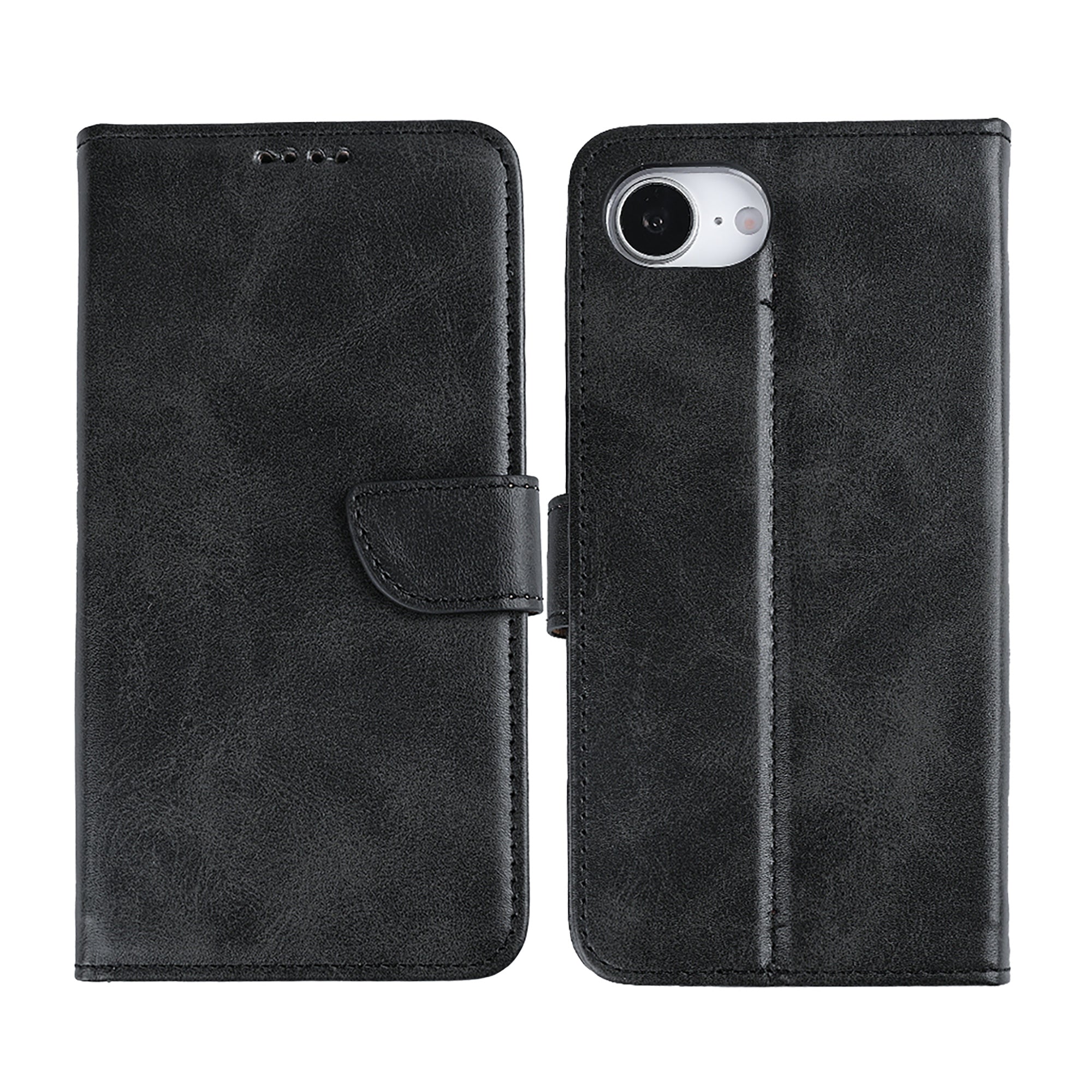 Rixus Bookcase For Apple iPhone 16e, 17e Black