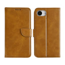 Rixus Bookcase For Apple iPhone 16e, 17e Light Brown
