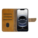Rixus Bookcase For Apple iPhone 16e, 17e Light Brown