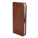 Rixus Bookcase For Apple iPhone 16e, 17e Brown