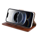 Rixus Bookcase For Apple iPhone 16e, 17e Brown