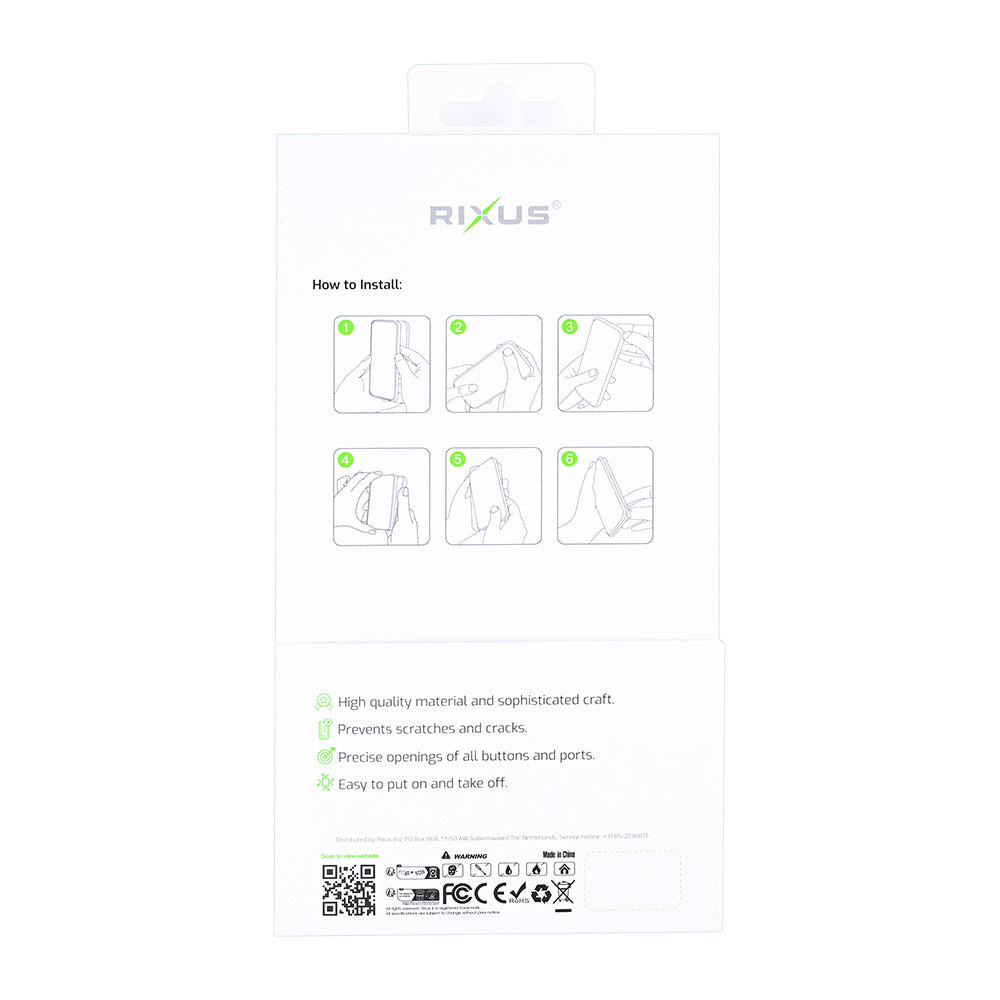 Rixus Mag Carbon With MagSafe Compatible For Apple iPhone 16e, 17e Titanium Black