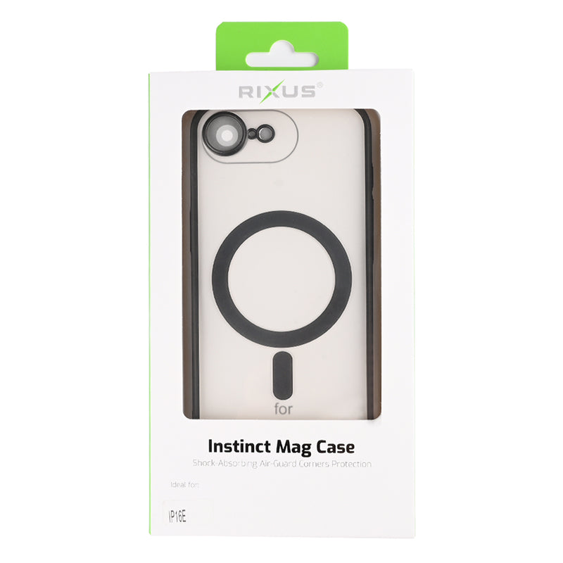 Rixus Instinct Mag Case For Apple iPhone 16e Black