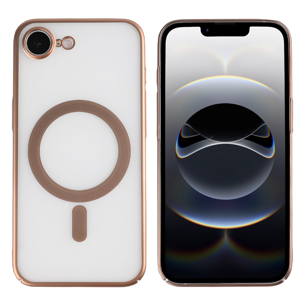 Rixus Instinct Mag Case For Apple iPhone 16e, 17e Desert Titanium