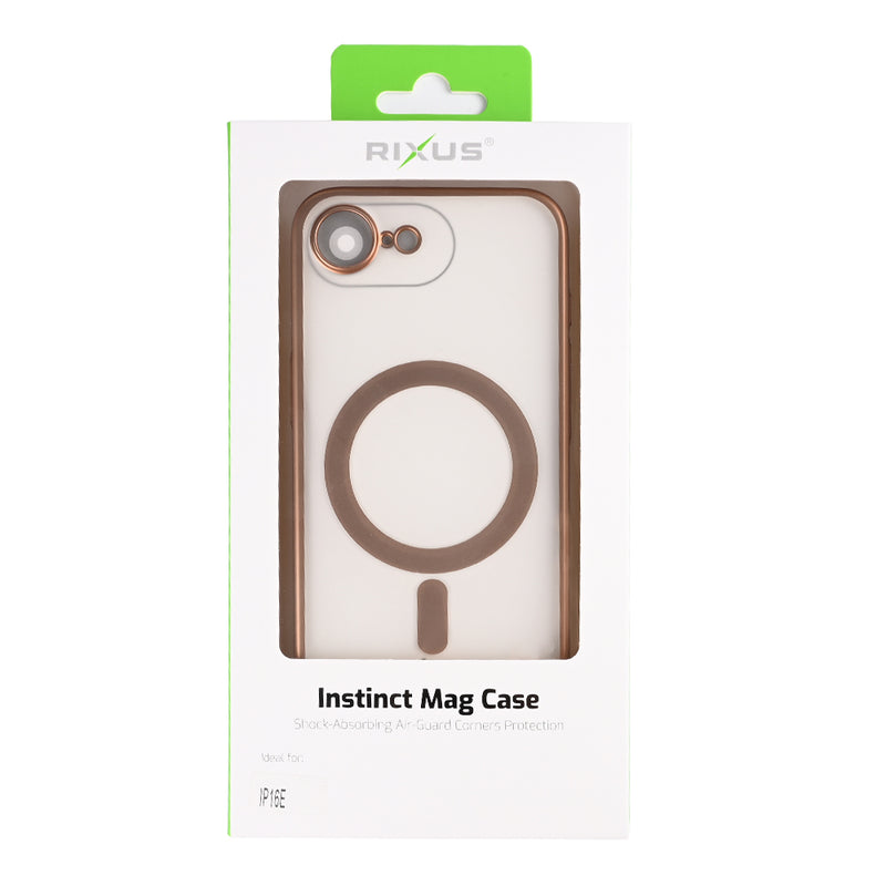 Rixus Instinct Mag Case For iPhone 16e Desert Titanium