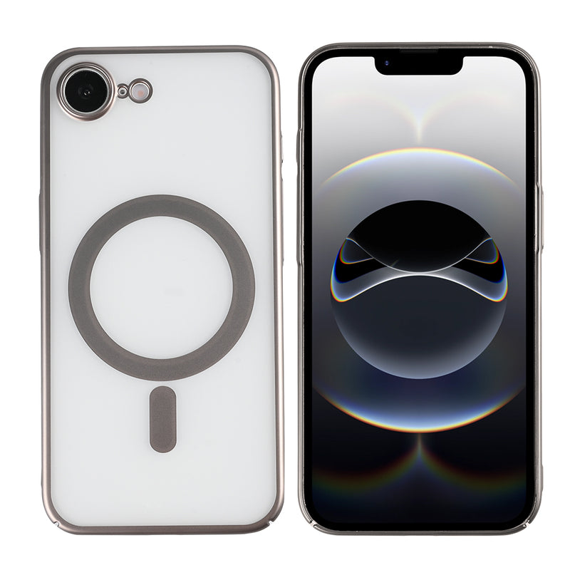 Rixus Instinct Mag Case For iPhone 16e Titanium Grey