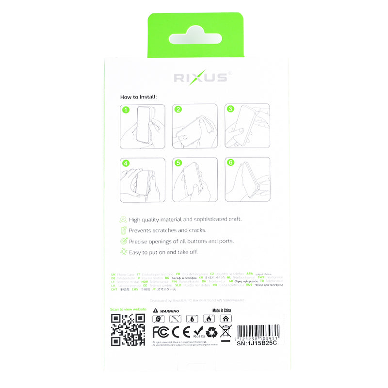 Rixus Classic 04 Case With MagSafe For iPhone 16e Black