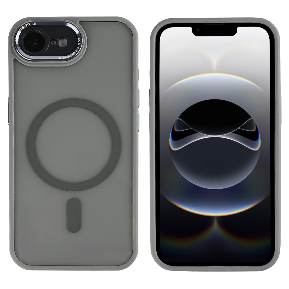 Rixus Classic 04 Case With MagSafe Compatible For Apple iPhone 16e Grey