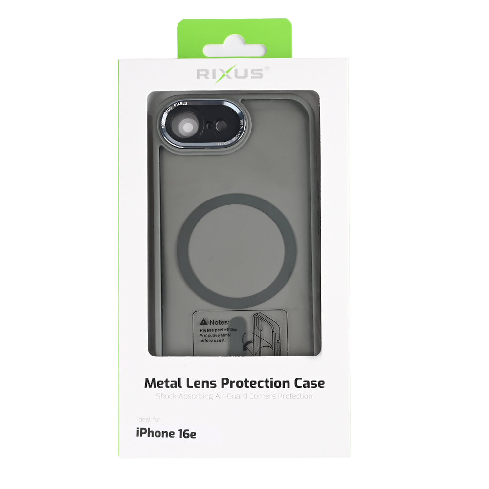 Rixus Classic 04 Case With MagSafe Compatible For Apple iPhone 16e Grey