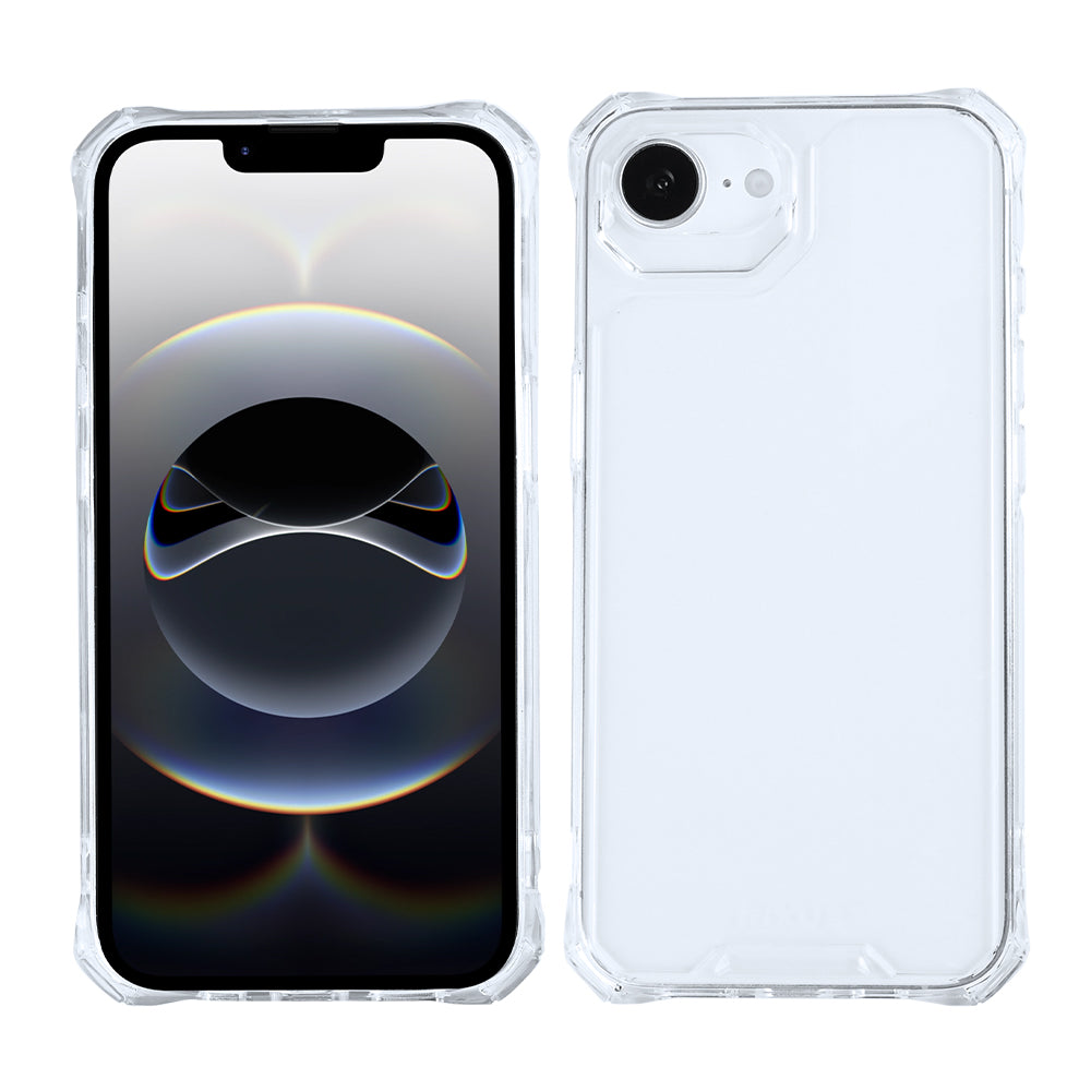 Rixus Armor-X Anti Shock Case For Apple iPhone 16e, 17e Transparent