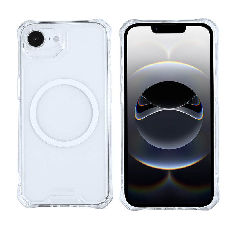 Rixus Armor-X Anti Shock Case With MagSafe For iPhone 16e Transparent