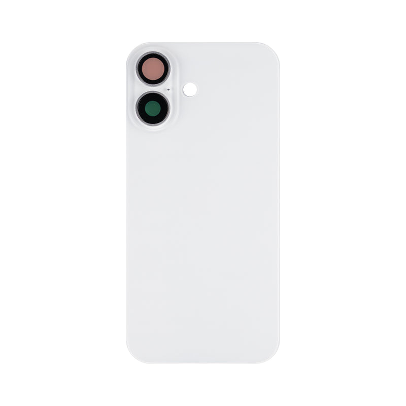 For iPhone 16 Extra Glass Without NFC, Enlarged Camera Frame White