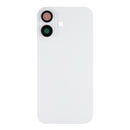 For Apple iPhone 16 Back Glass Without NFC, Enlarged Camera Frame White Compatible