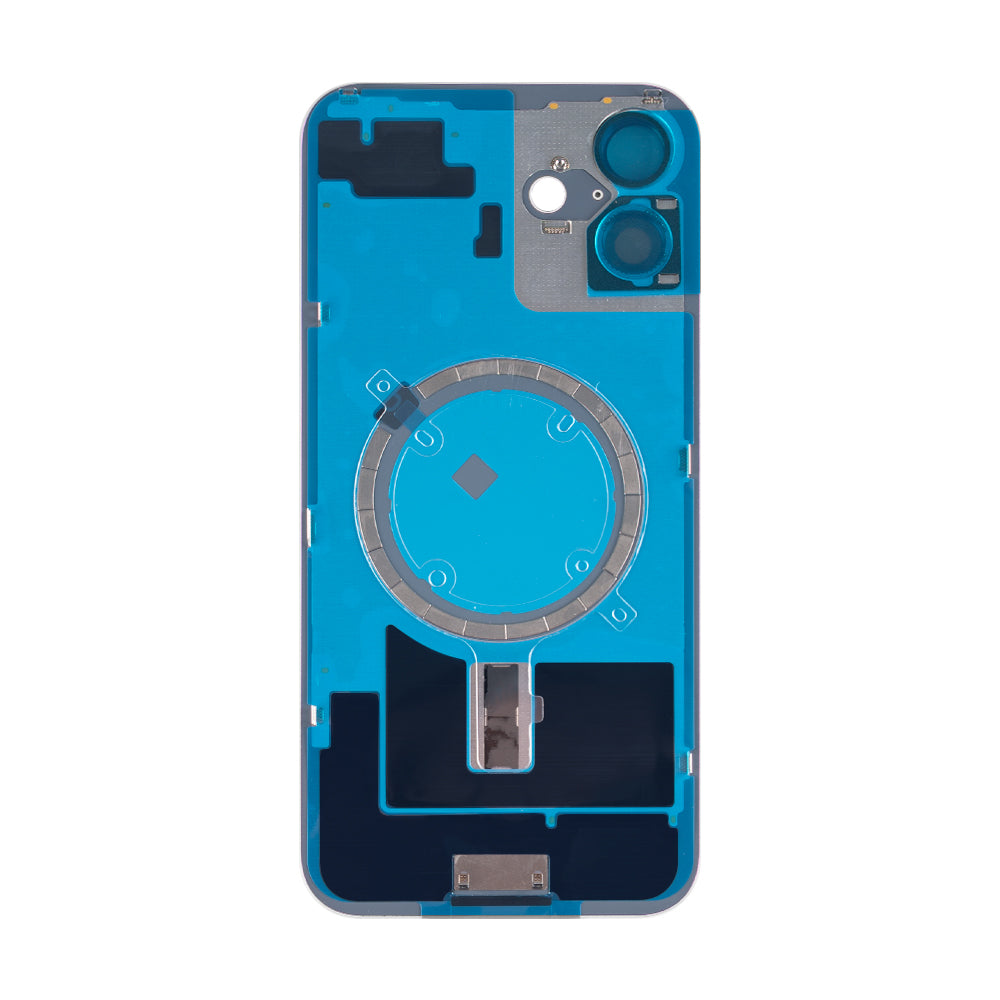 For Apple iPhone 16 Back Glass Without NFC, Enlarged Camera Frame White Compatible