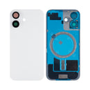 For iPhone 16 Extra Glass Without NFC, Enlarged Camera Frame White