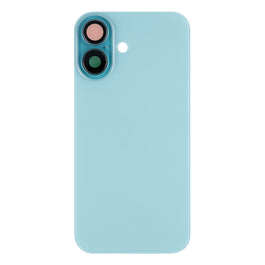For Apple iPhone 16 Back Glass Without NFC, Enlarged Camera Frame Teal Compatible