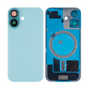 For Apple iPhone 16 Back Glass Without NFC, Enlarged Camera Frame Teal Compatible
