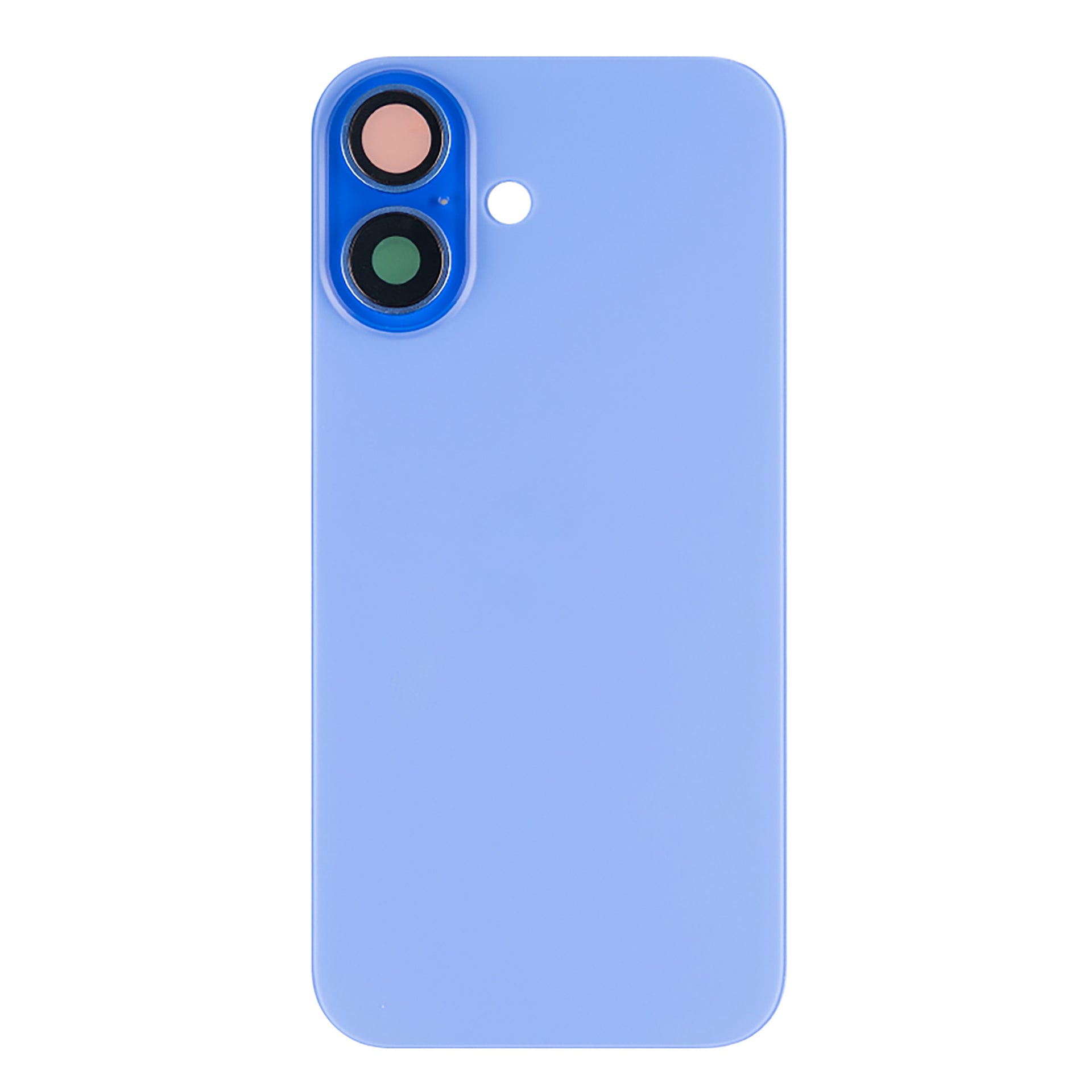 For Apple iPhone 16 Back Glass Without NFC, Enlarged Camera Frame Ultramarine Compatible