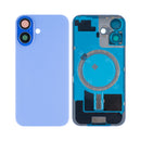 For iPhone 16 Extra Glass Without NFC, Enlarged Camera Frame Ultramarine