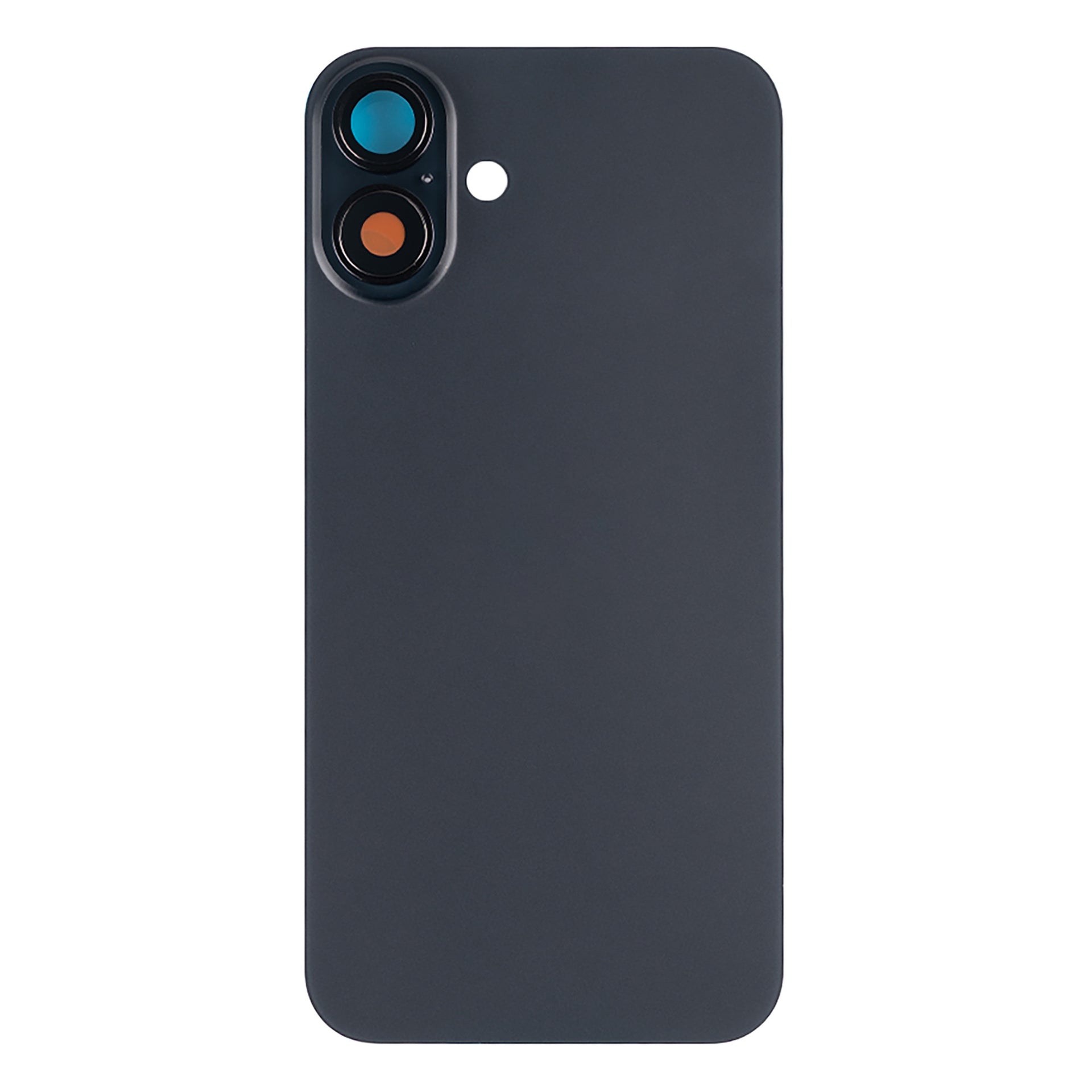 For Apple iPhone 16 Plus Back Glass Without NFC, Enlarged Camera Frame Black Compatible
