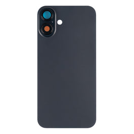 For Apple iPhone 16 Plus Back Glass Without NFC, Enlarged Camera Frame Black Compatible