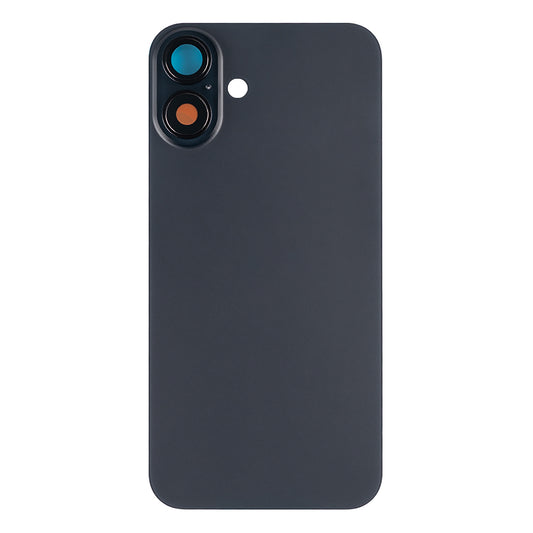 For Apple iPhone 16 Plus Back Glass Without NFC, Enlarged Camera Frame Black Compatible