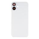 For Apple iPhone 16 Plus Back Glass Without NFC, Enlarged Camera Frame White Compatible