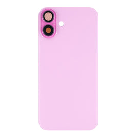 For Apple iPhone 16 Plus Back Glass Without NFC, Enlarged Camera Frame Pink Compatible