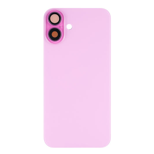 For Apple iPhone 16 Plus Back Glass Without NFC, Enlarged Camera Frame Pink Compatible