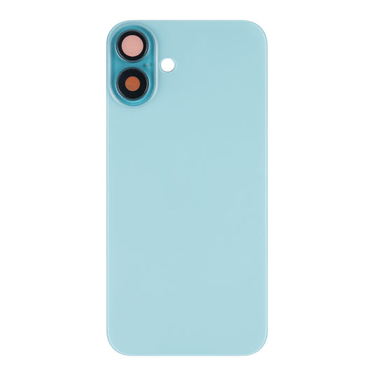 For Apple iPhone 16 Plus Back Glass Without NFC, Enlarged Camera Frame Teal Compatible