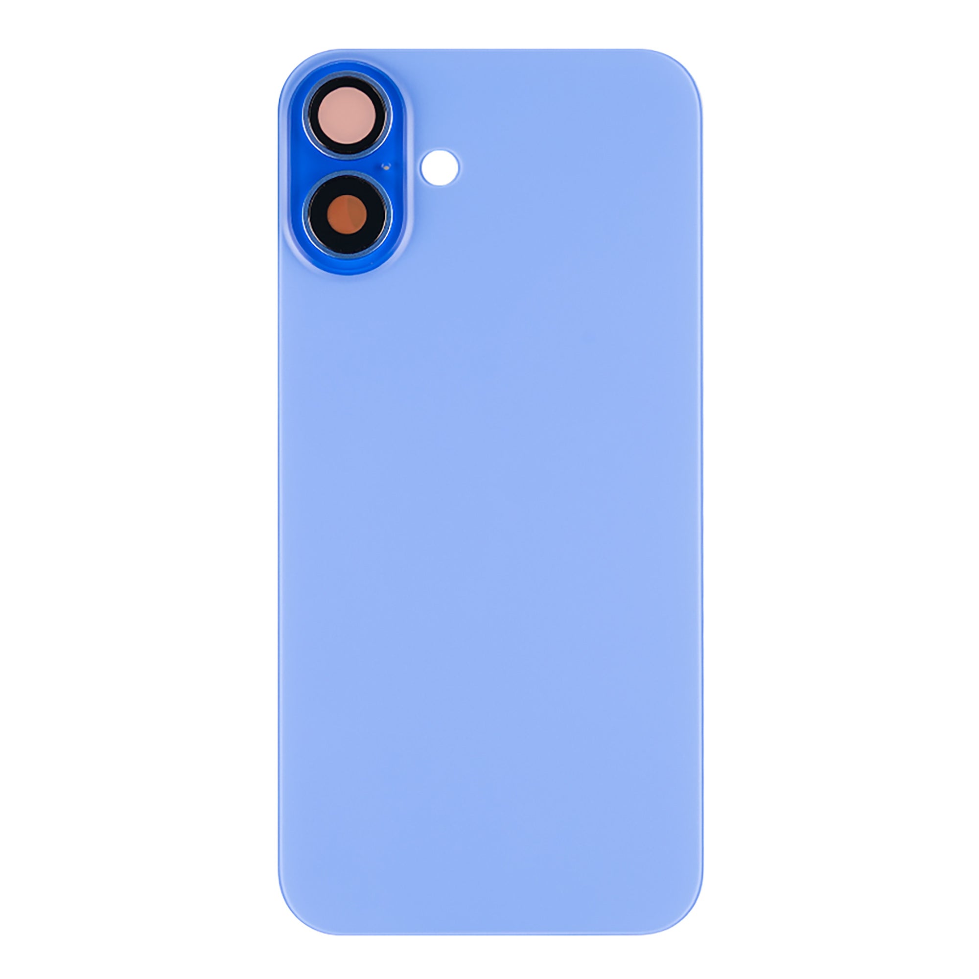 For Apple iPhone 16 Plus Back Glass Without NFC, Enlarged Camera Frame Ultramarine Compatible