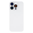 For Apple iPhone 16 Pro Back Glass Without NFC, Enlarged Camera Frame White Titanium Compatible