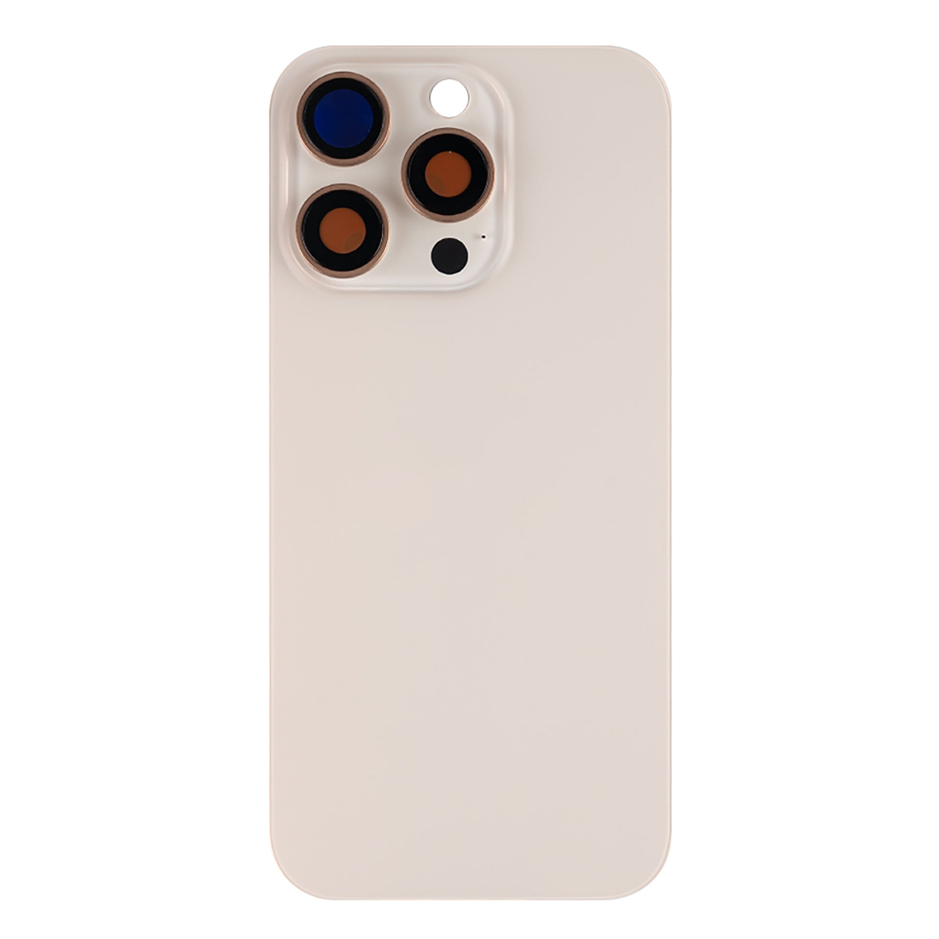 For Apple iPhone 16 Pro Back Glass Without NFC, Enlarged Camera Frame Desert Titanium Compatible