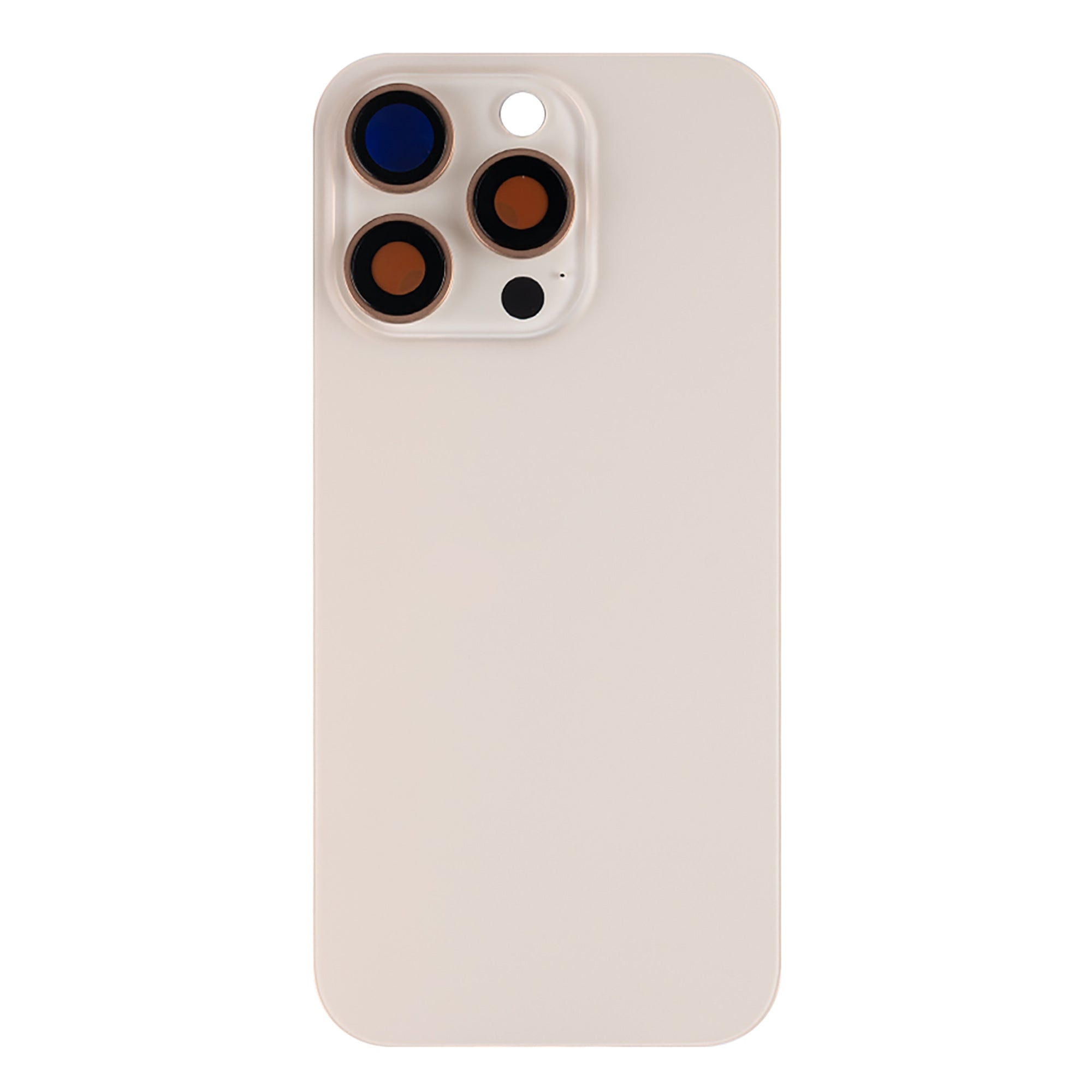 For Apple iPhone 16 Pro Back Glass Without NFC, Enlarged Camera Frame Desert Titanium Compatible