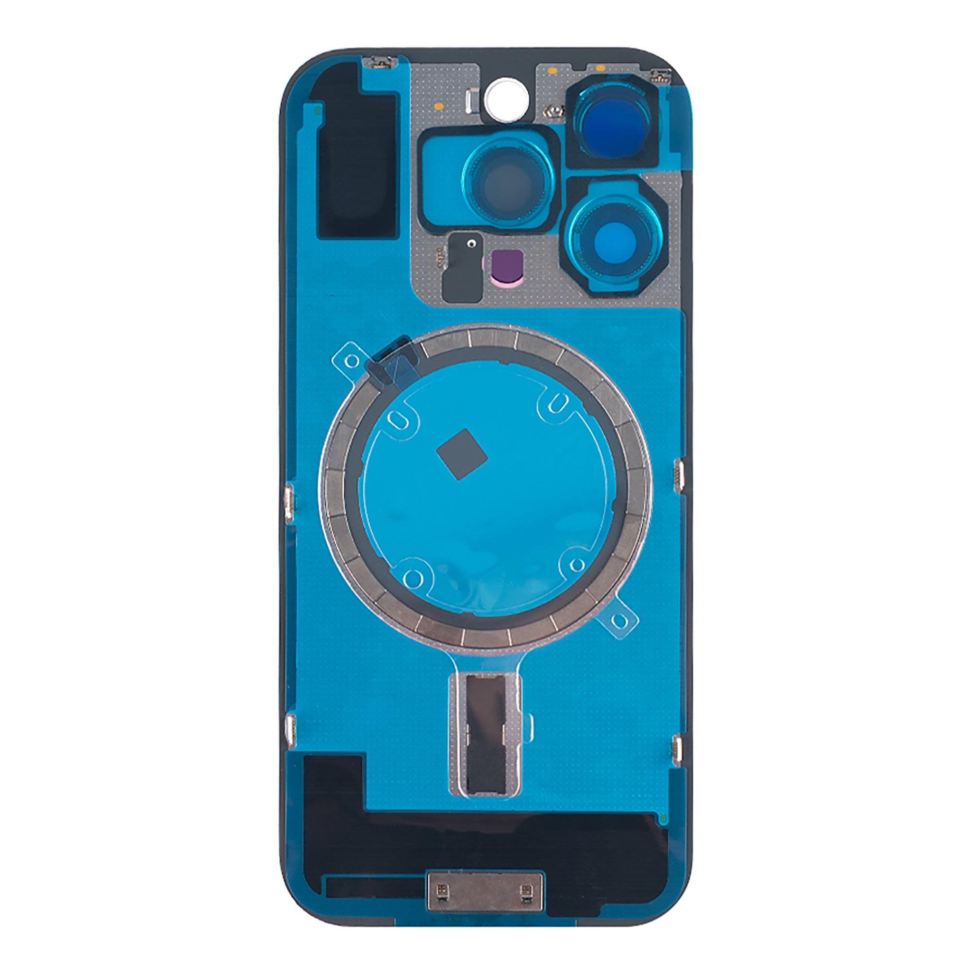 For Apple iPhone 16 Pro Back Glass Without NFC, Enlarged Camera Frame Desert Titanium Compatible