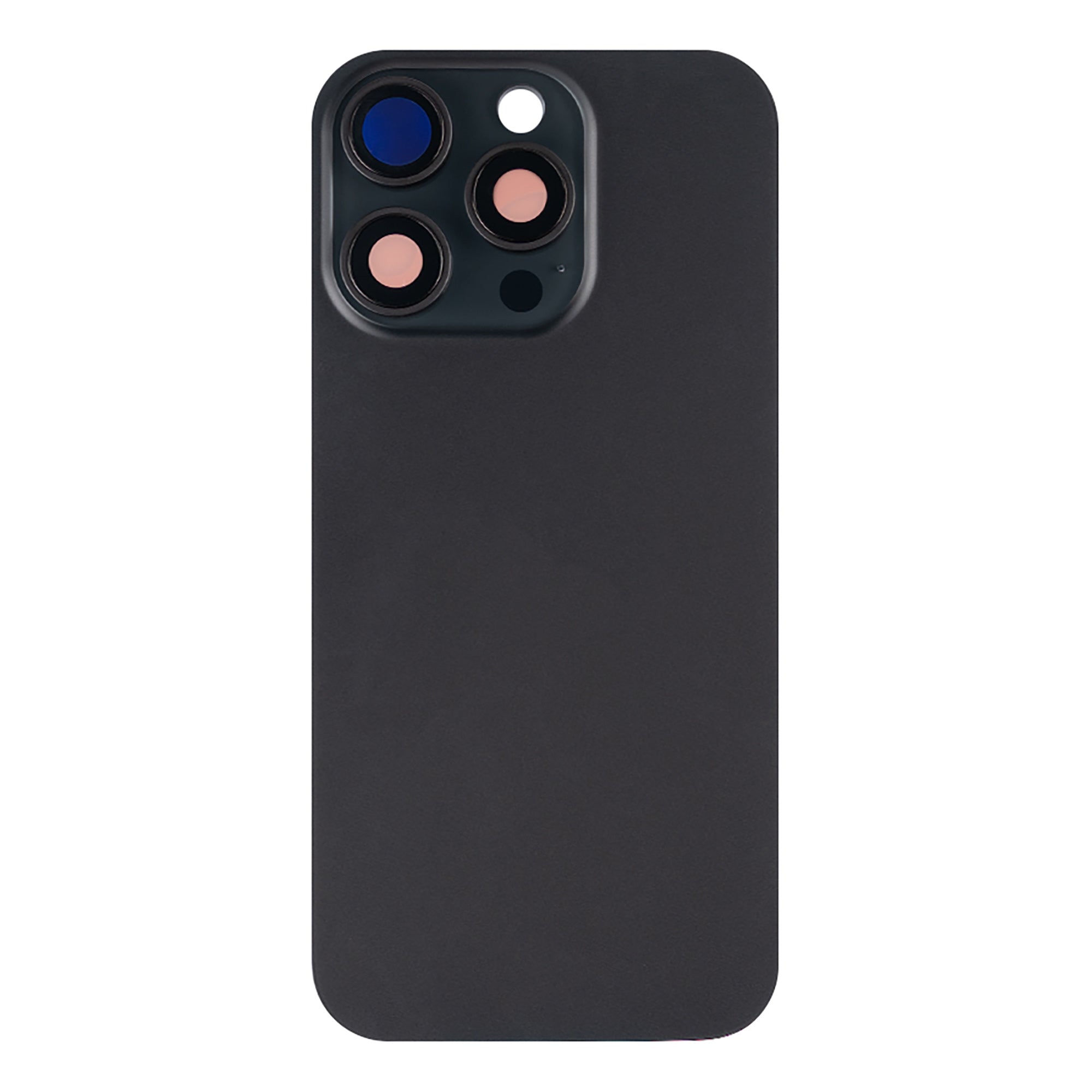For Apple iPhone 16 Pro Max Back Glass Without NFC, Enlarged Camera Frame Black Titanium Compatible