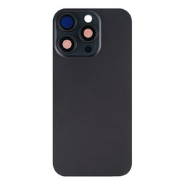 For Apple iPhone 16 Pro Max Back Glass Without NFC, Enlarged Camera Frame Black Titanium Compatible