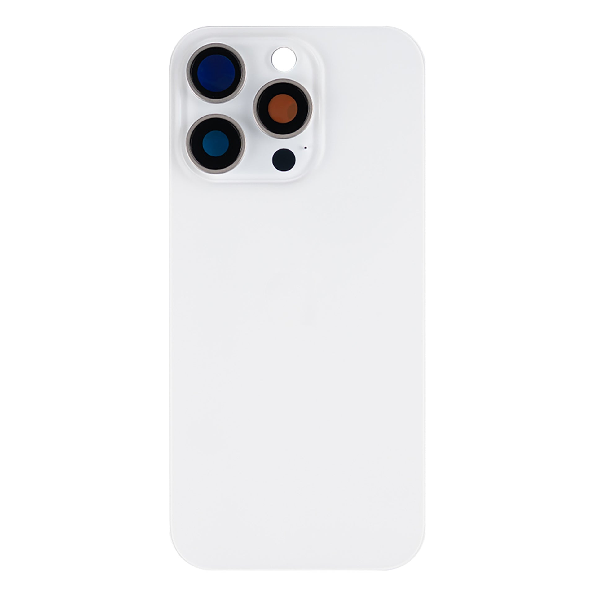 For Apple iPhone 16 Pro Max Back Glass Without NFC, Enlarged Camera Frame White Titanium Compatible