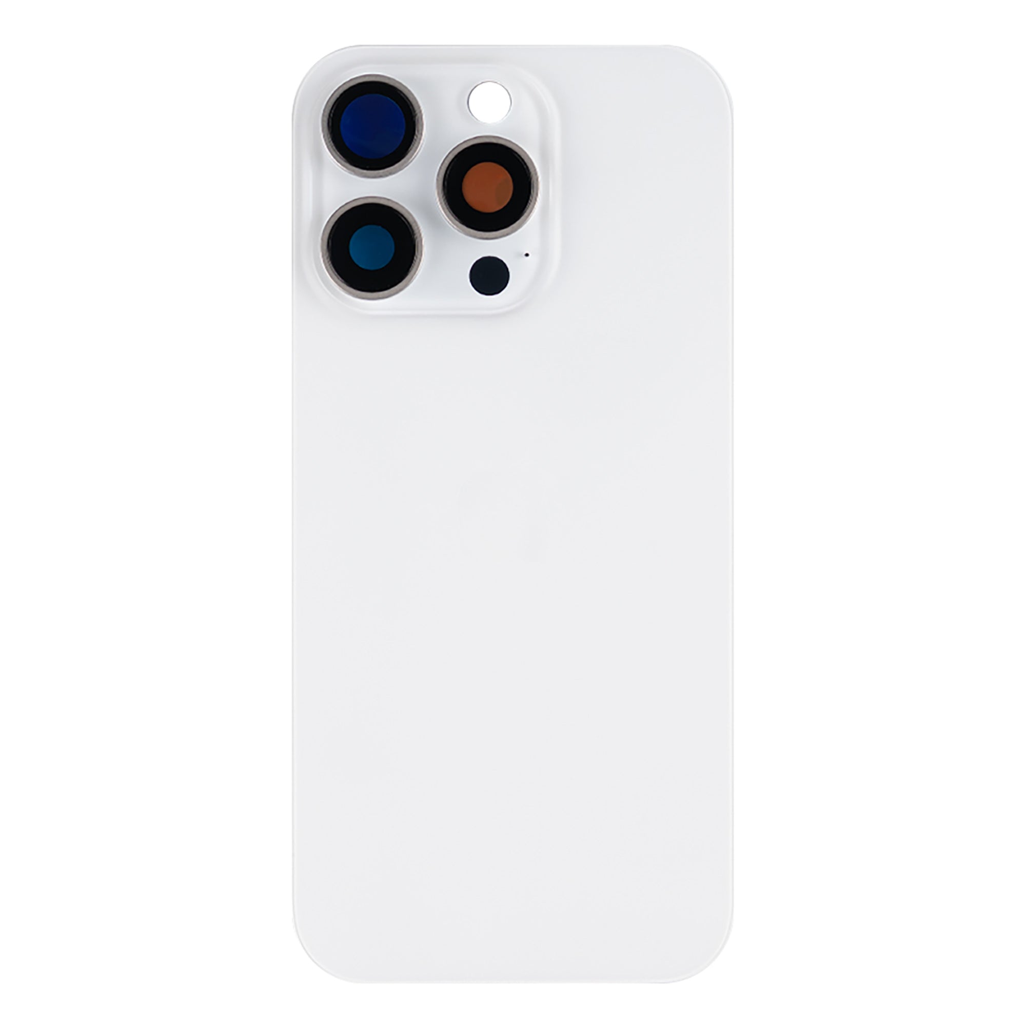 For Apple iPhone 16 Pro Max Back Glass Without NFC, Enlarged Camera Frame White Titanium Compatible