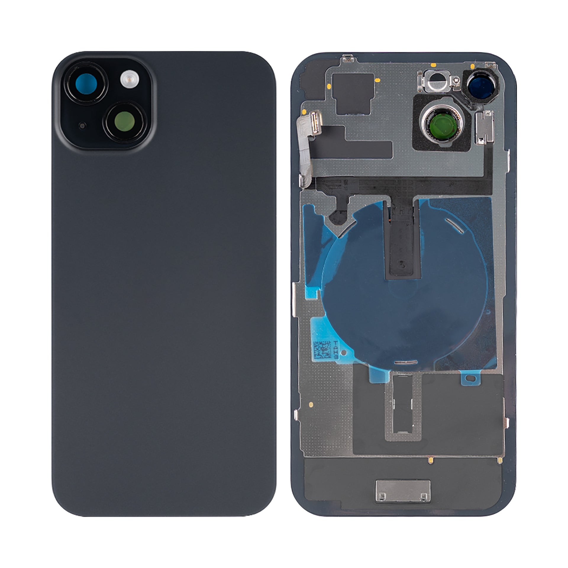 For Apple iPhone 15 Back Glass With NFC, Enlarged Camera Frame Black Compatible