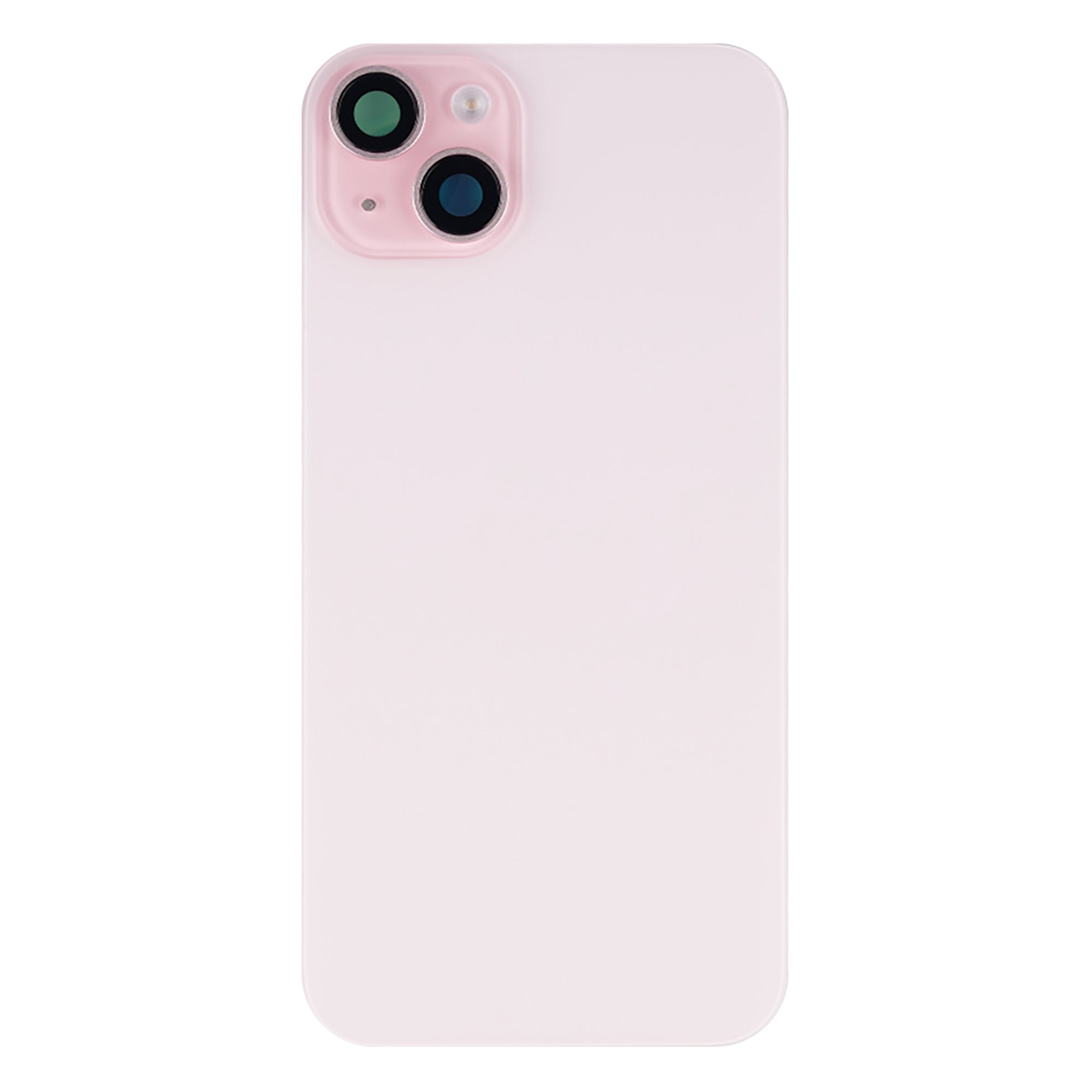 For Apple iPhone 15 Back Glass With NFC, Enlarged Camera Frame Pink Compatible
