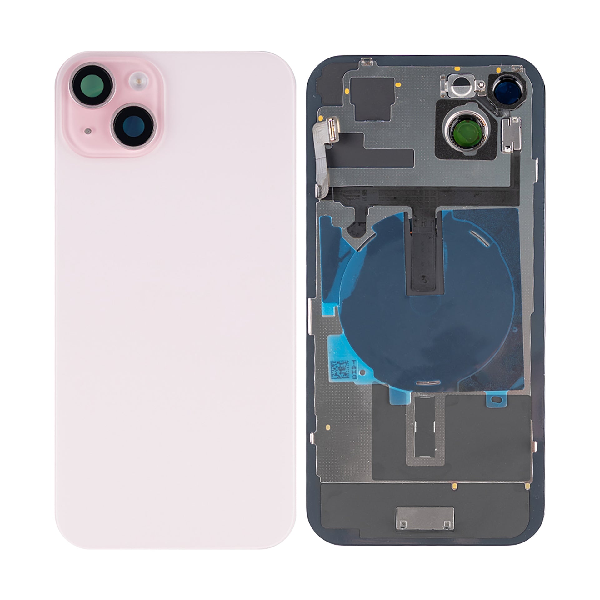 For Apple iPhone 15 Back Glass With NFC, Enlarged Camera Frame Pink Compatible