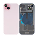 For Apple iPhone 15 Back Glass With NFC, Enlarged Camera Frame Pink Compatible