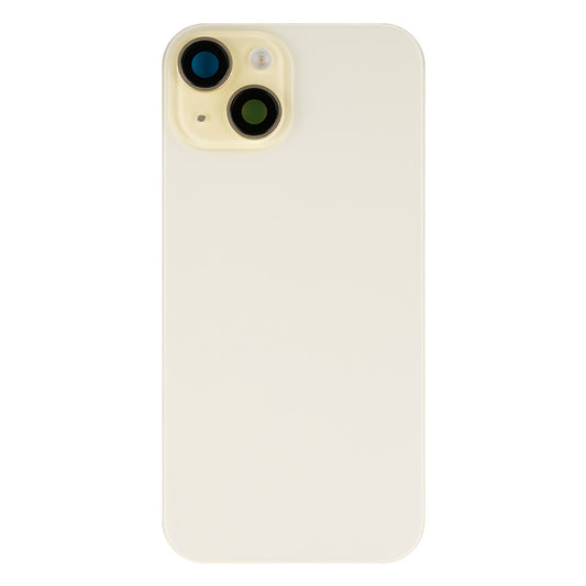 For Apple iPhone 15 Back Glass With NFC, Enlarged Camera Frame Yellow Compatible