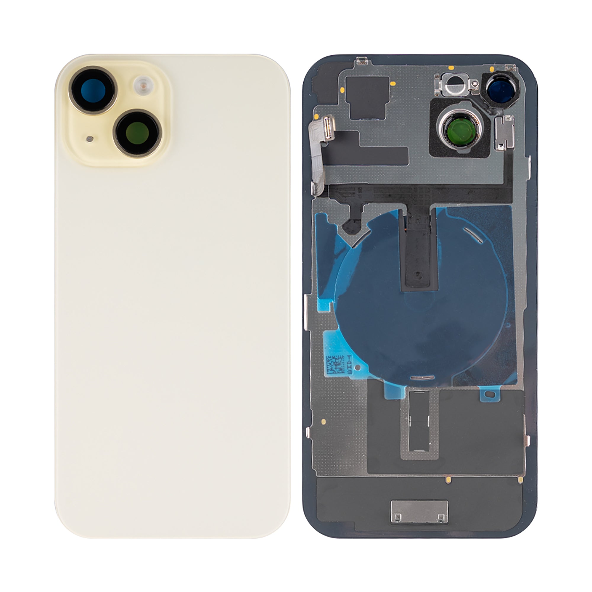 For Apple iPhone 15 Back Glass With NFC, Enlarged Camera Frame Yellow Compatible