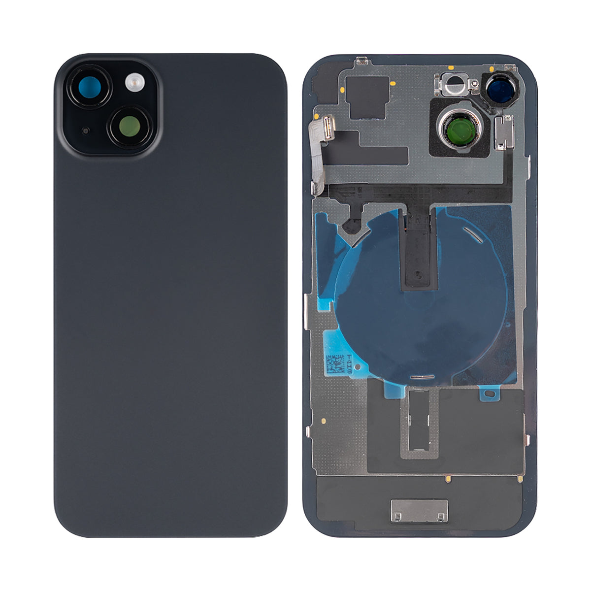 For Apple iPhone 15 Plus Back Glass With NFC, Enlarged Camera Frame Black Compatible