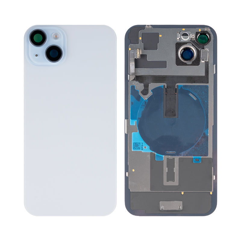 For iPhone 15 Plus Extra Glass With NFC, Enlarged Camera Frame Blue