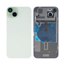 For iPhone 15 Plus Extra Glass With NFC, Enlarged Camera Frame Green