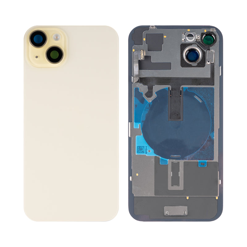 For iPhone 15 Plus Extra Glass With NFC, Enlarged Camera Frame Yellow